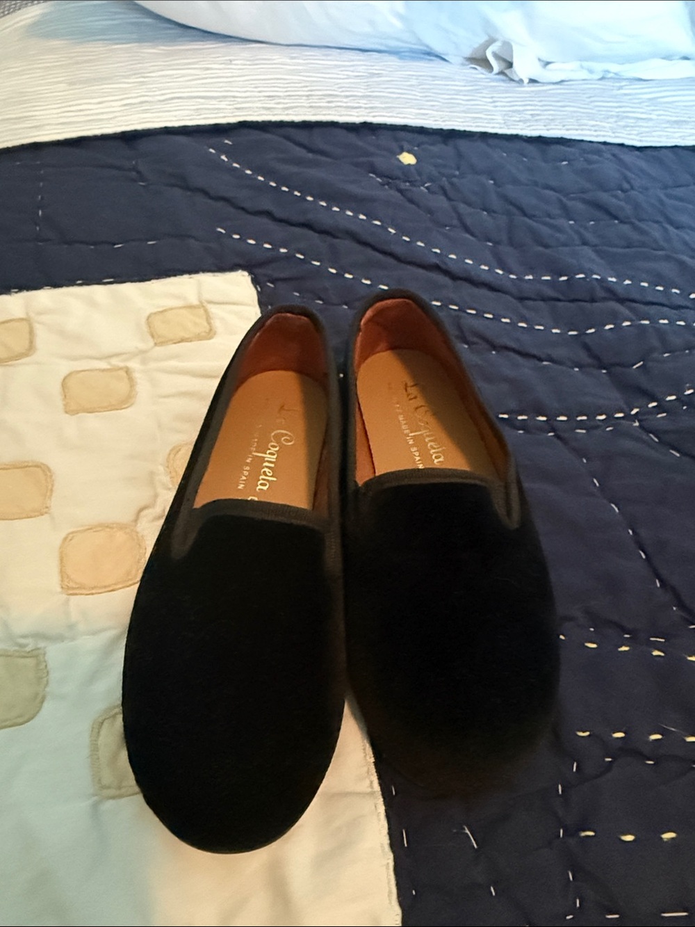 Black Velvet Slip-On Loafers for Kids - Classic Velvet Comfort for Holidays!